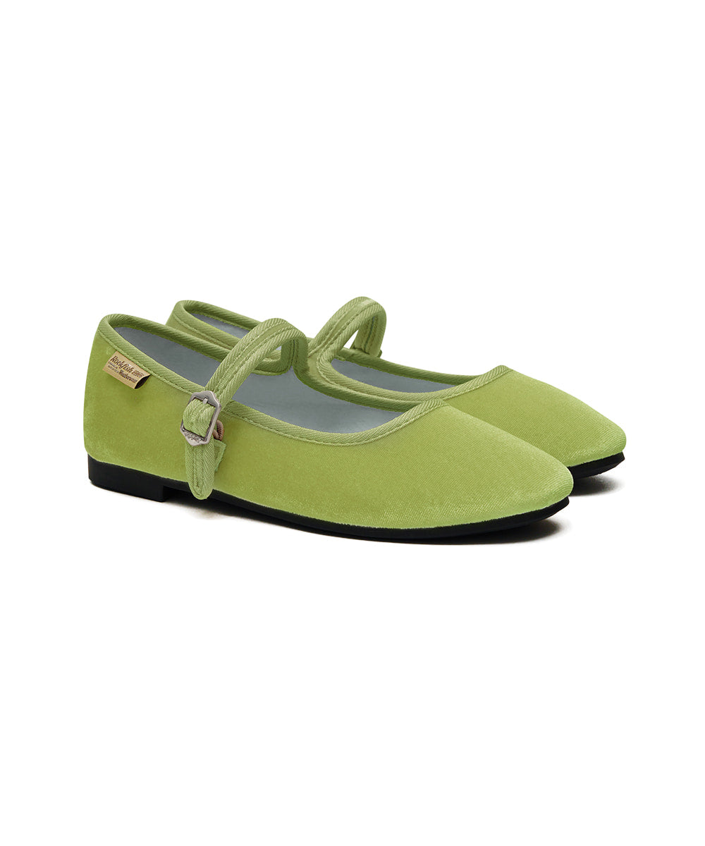 BELLA QUILTED MARYJANES-APPLE GREEN