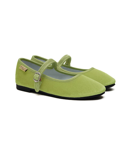 BELLA QUILTED MARYJANES-APPLE GREEN