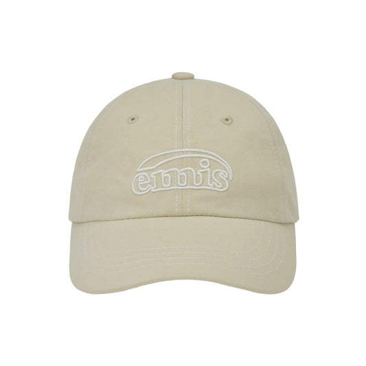 WHITE STITCH BALL CAP-LIGHT BEIGE