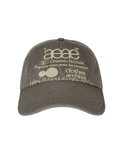 WEB LOGO WASHED 5 PANNEL BALL CAP