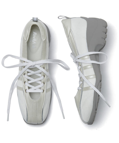 BLISS HEEL LACEUP SNEAKERS-CREAM PEARL