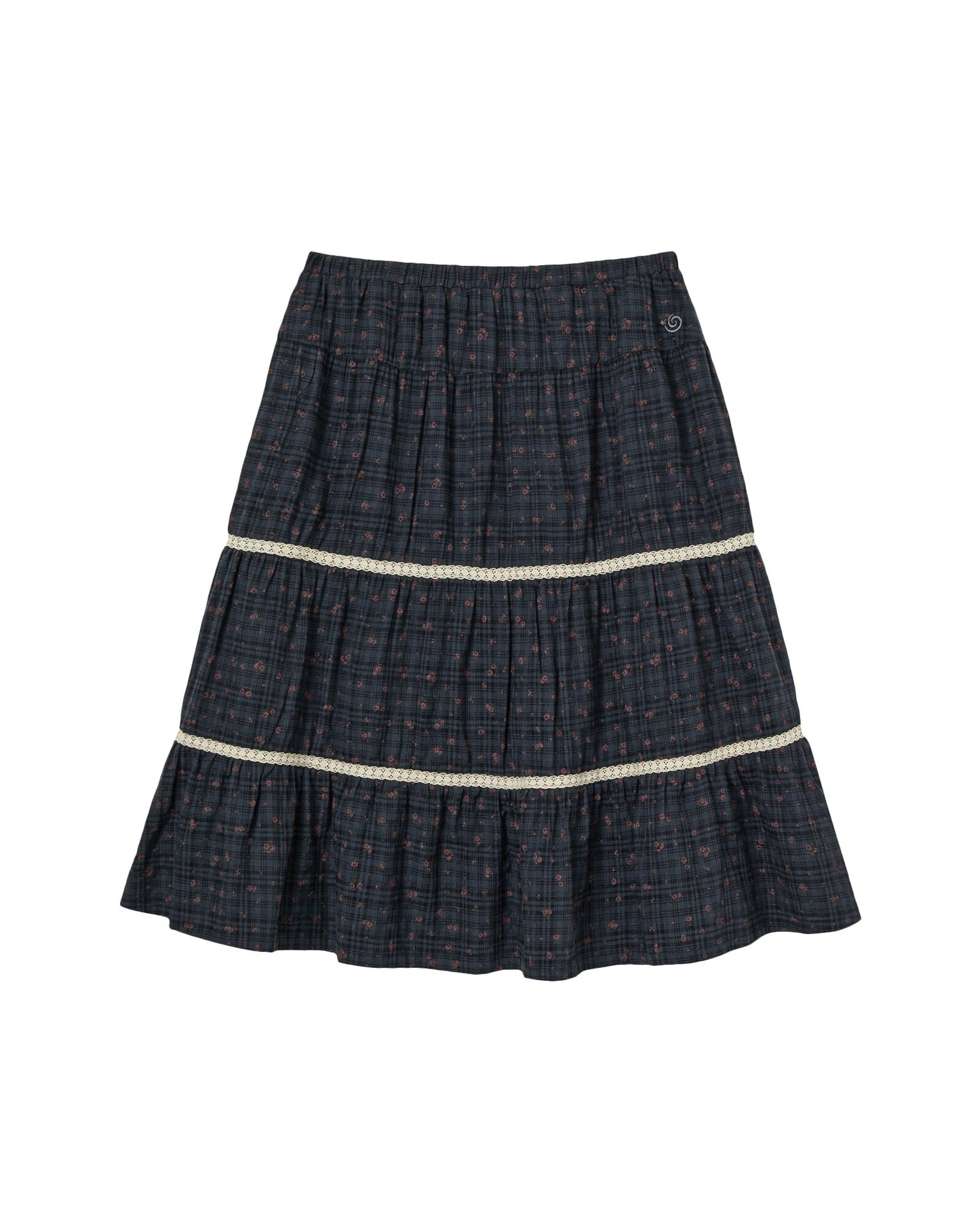 PATTERN TIERED SKIRT