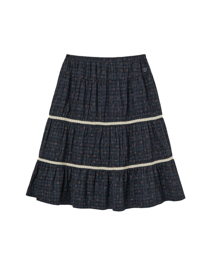 PATTERN TIERED SKIRT