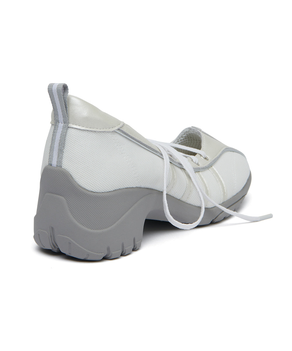 BLISS HEEL LACEUP SNEAKERS-CREAM PEARL