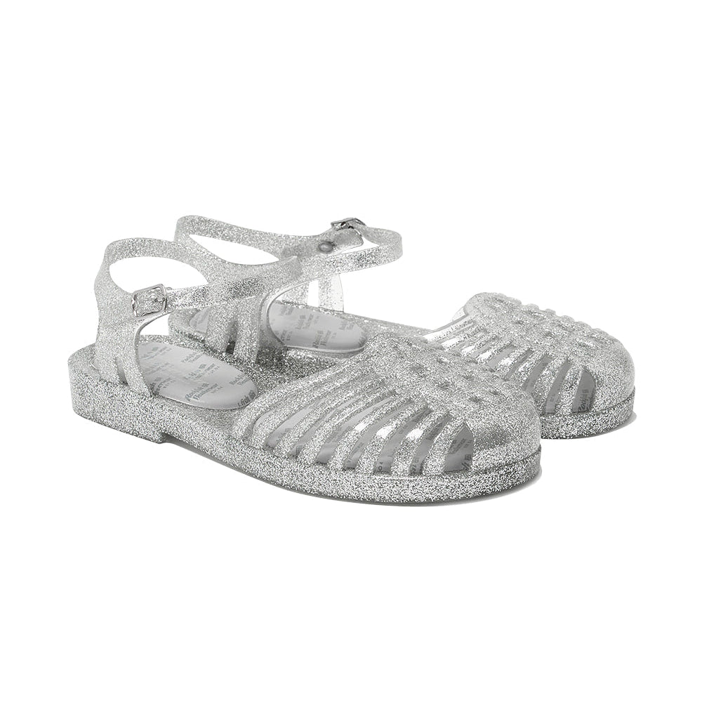 GLAIR STRAPPY SANDALS-GLITTER SILVER
