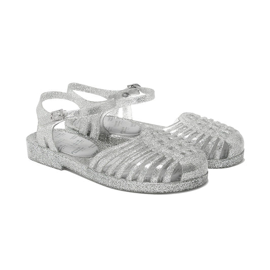 GLAIR STRAPPY SANDALS-GLITTER SILVER