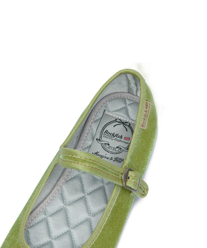 BELLA QUILTED MARYJANES-APPLE GREEN