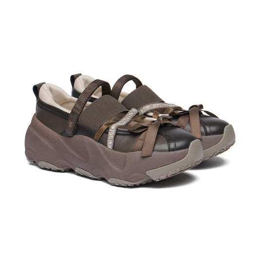PUFFIN RIBBON BANDING SNEAKERS-BROWN