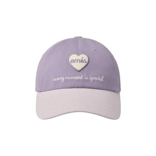 HEART WAPPEN TONE ON TONE BALL CAP-PURPLE