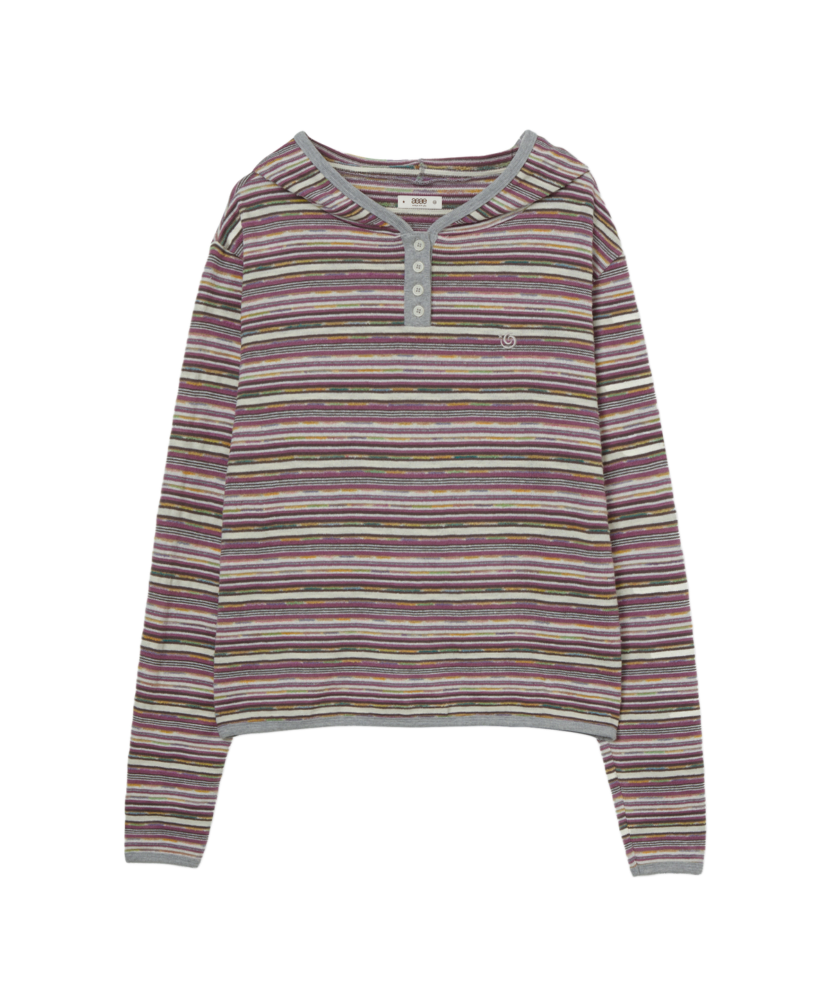 STRIPE KNIT HOODIE