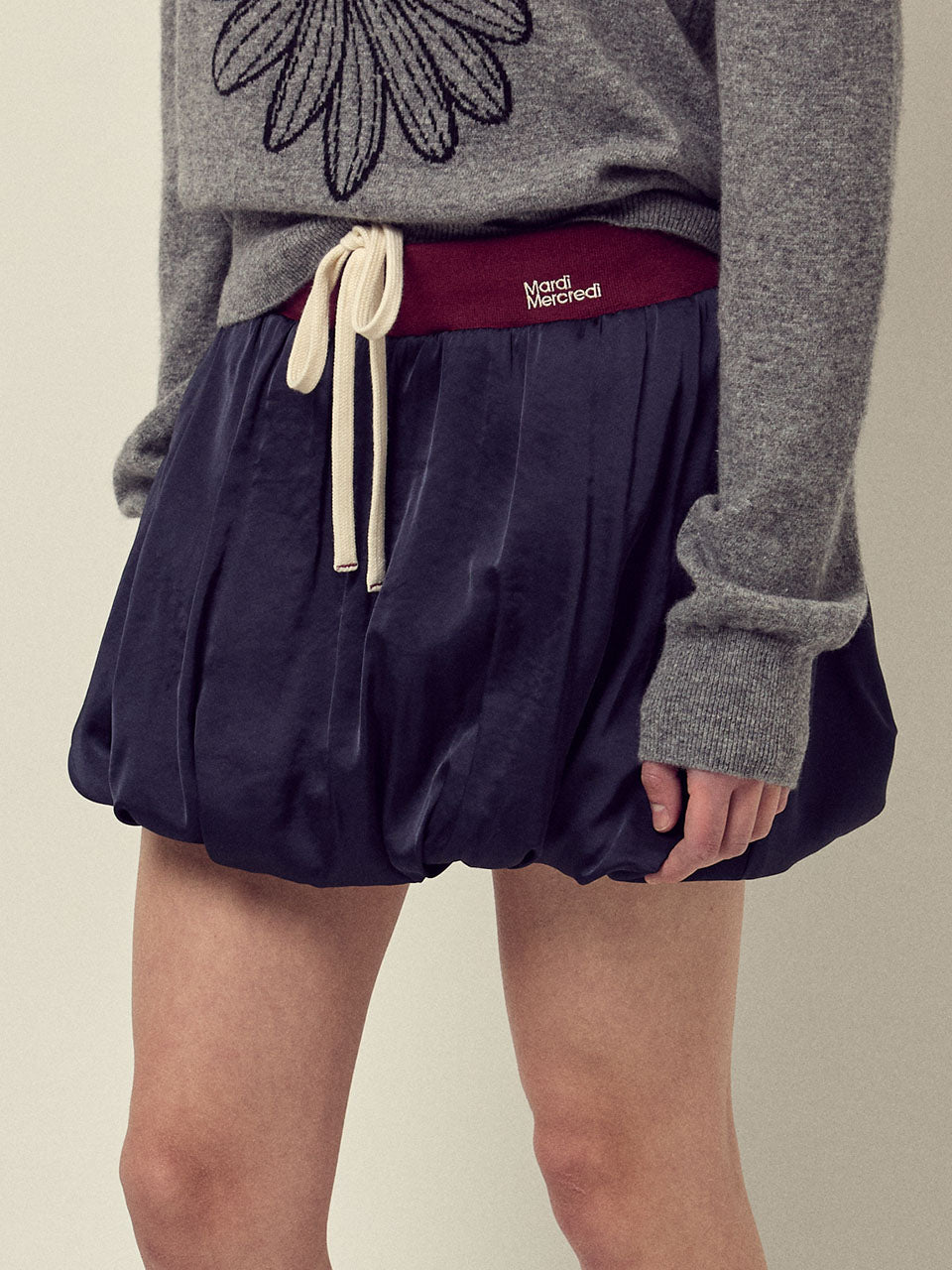 SATIN BALLOON MINI SKIRT