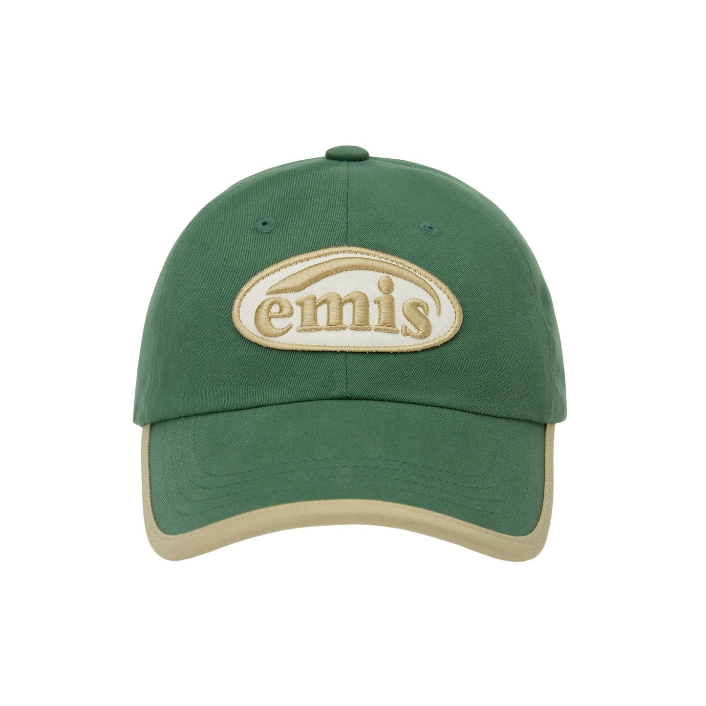 BEIGE TRIMMING BALL CAP-GREEN