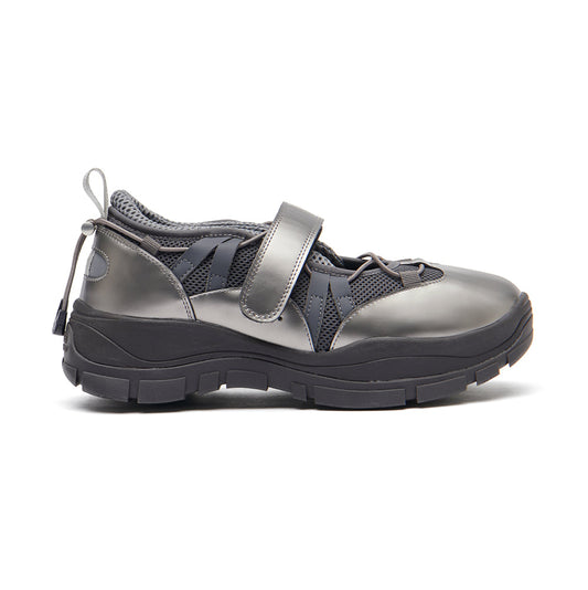 BRYN VELCRO SNEAKERS V2-DARK SILVER