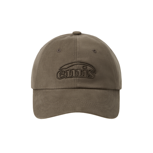 COTTON BRUSHED BALL CAP-BROWN