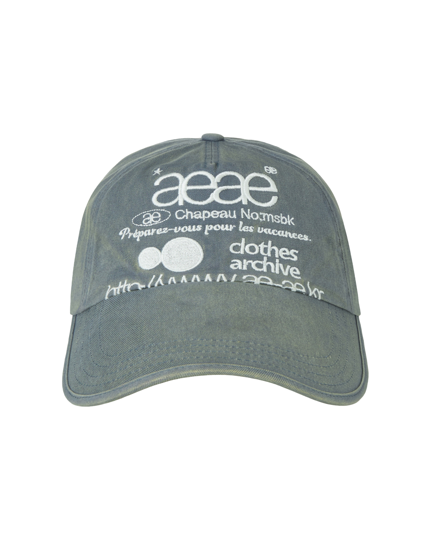 WEB LOGO WASHED 5 PANNEL BALL CAP