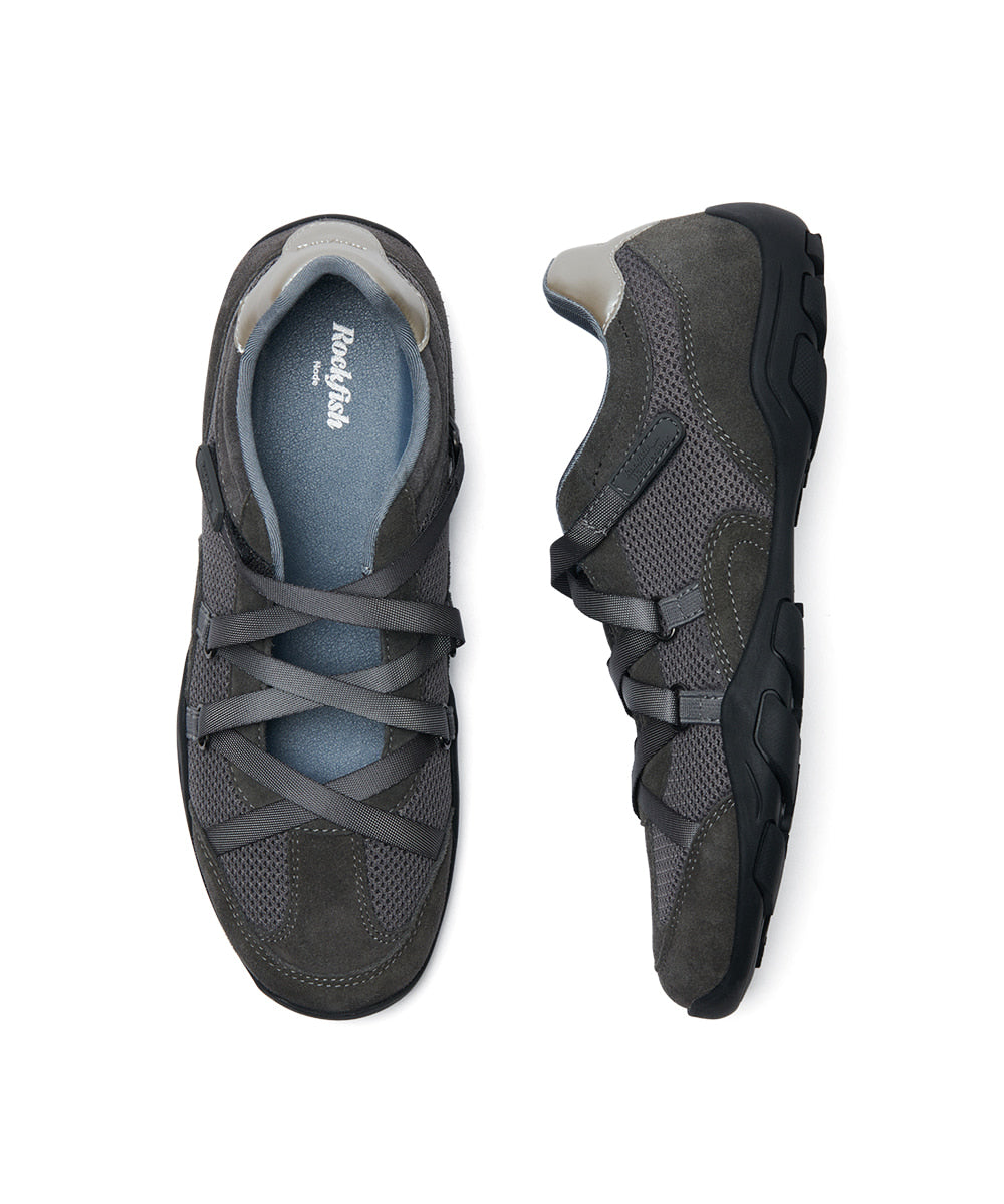 ZANE X STRAP SNEAKERS V2-CHARCOAL