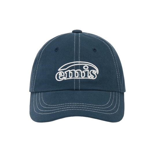 WHITE STITCH BALL CAP-NAVY