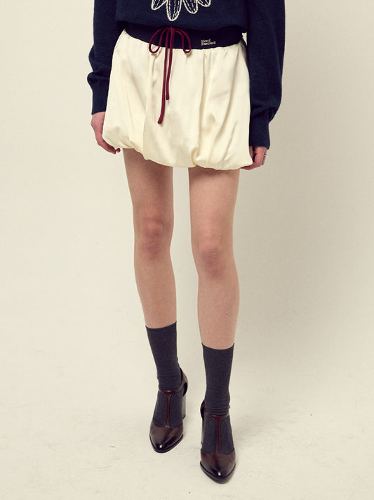 SATIN BALLOON MINI SKIRT
