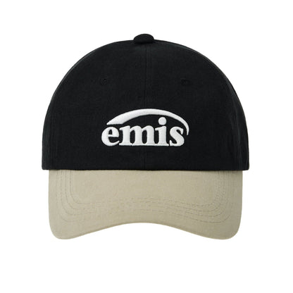 NEW LOGO MIX BALL CAP(RENEWAL)-BEIGE/BLACK