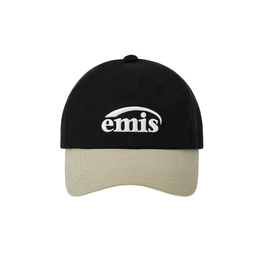 NEW LOGO MIX BALL CAP(RENEWAL)-BEIGE/BLACK