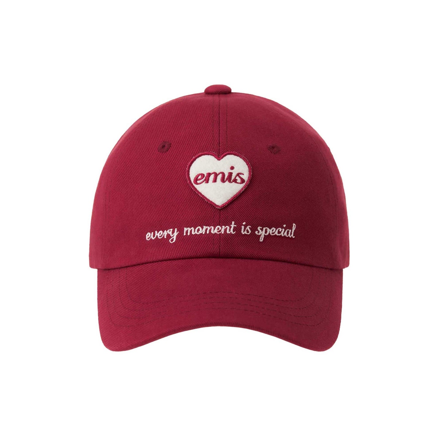 HEART WAPPEN BALL CAP-RED