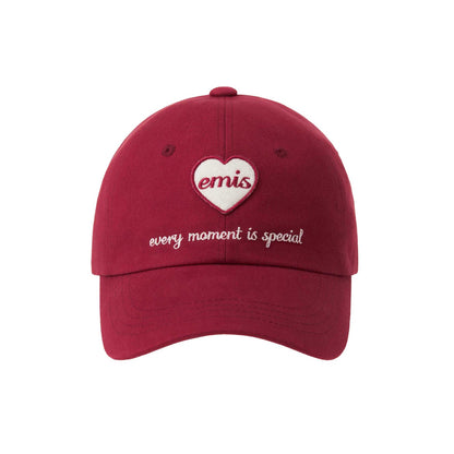 HEART WAPPEN BALL CAP-RED