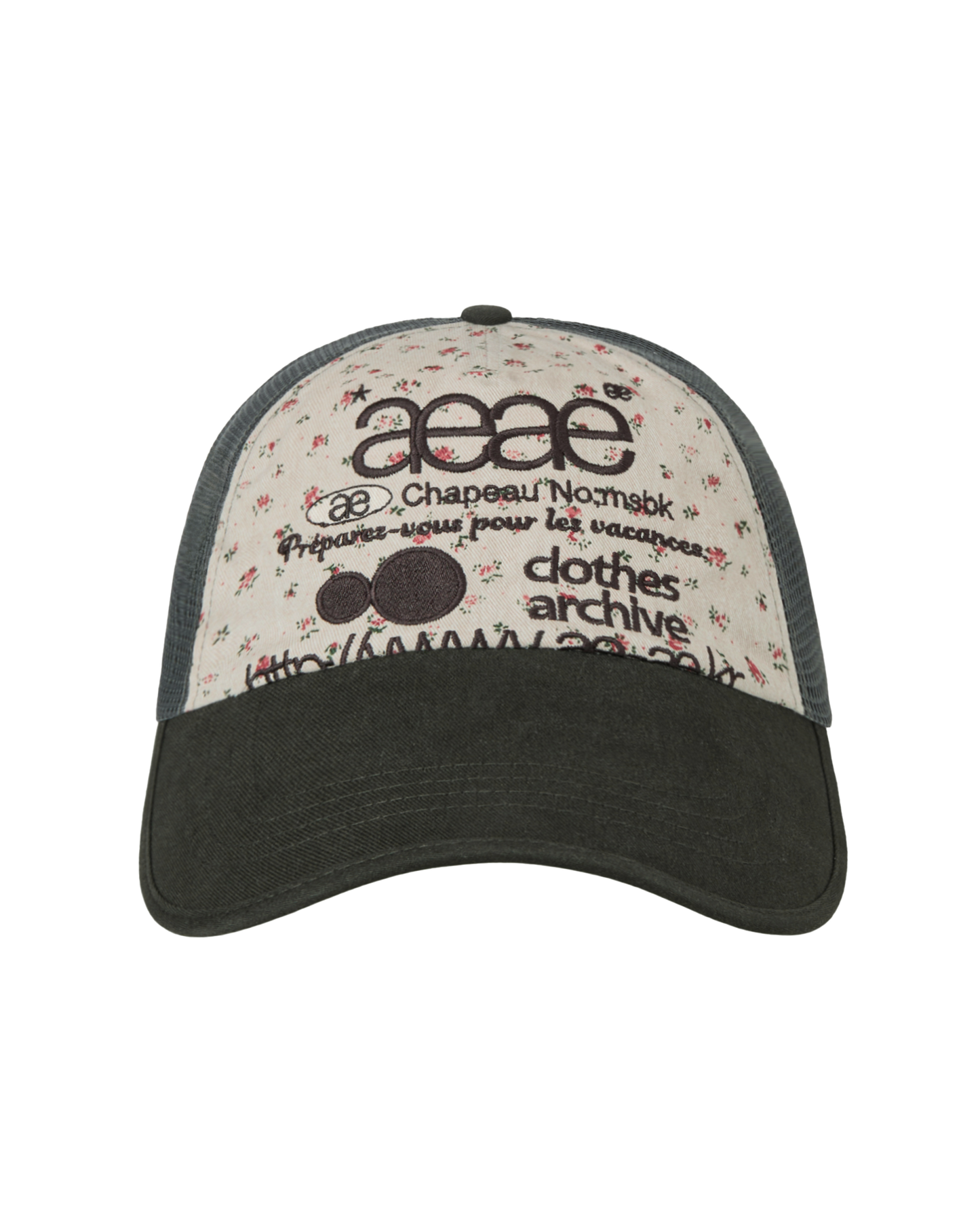 WEB LOGO FLOWER MESH CAP