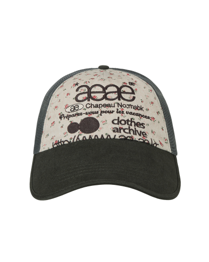 WEB LOGO FLOWER MESH CAP