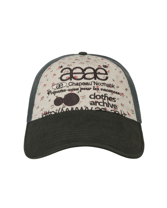 WEB LOGO FLOWER MESH CAP