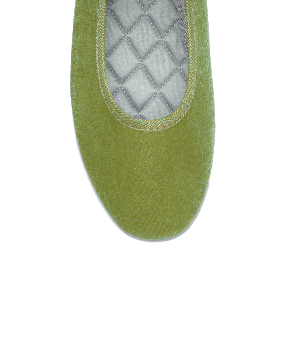 BELLA QUILTED MARYJANES-APPLE GREEN