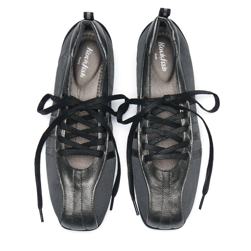 BLISS LACEUP SNEAKERS-DARK SILVER