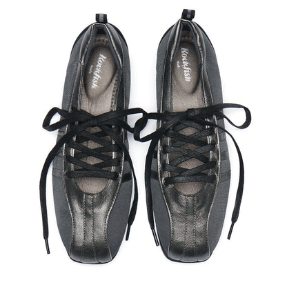 BLISS LACEUP SNEAKERS-DARK SILVER