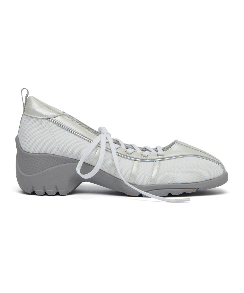 BLISS HEEL LACEUP SNEAKERS-CREAM PEARL