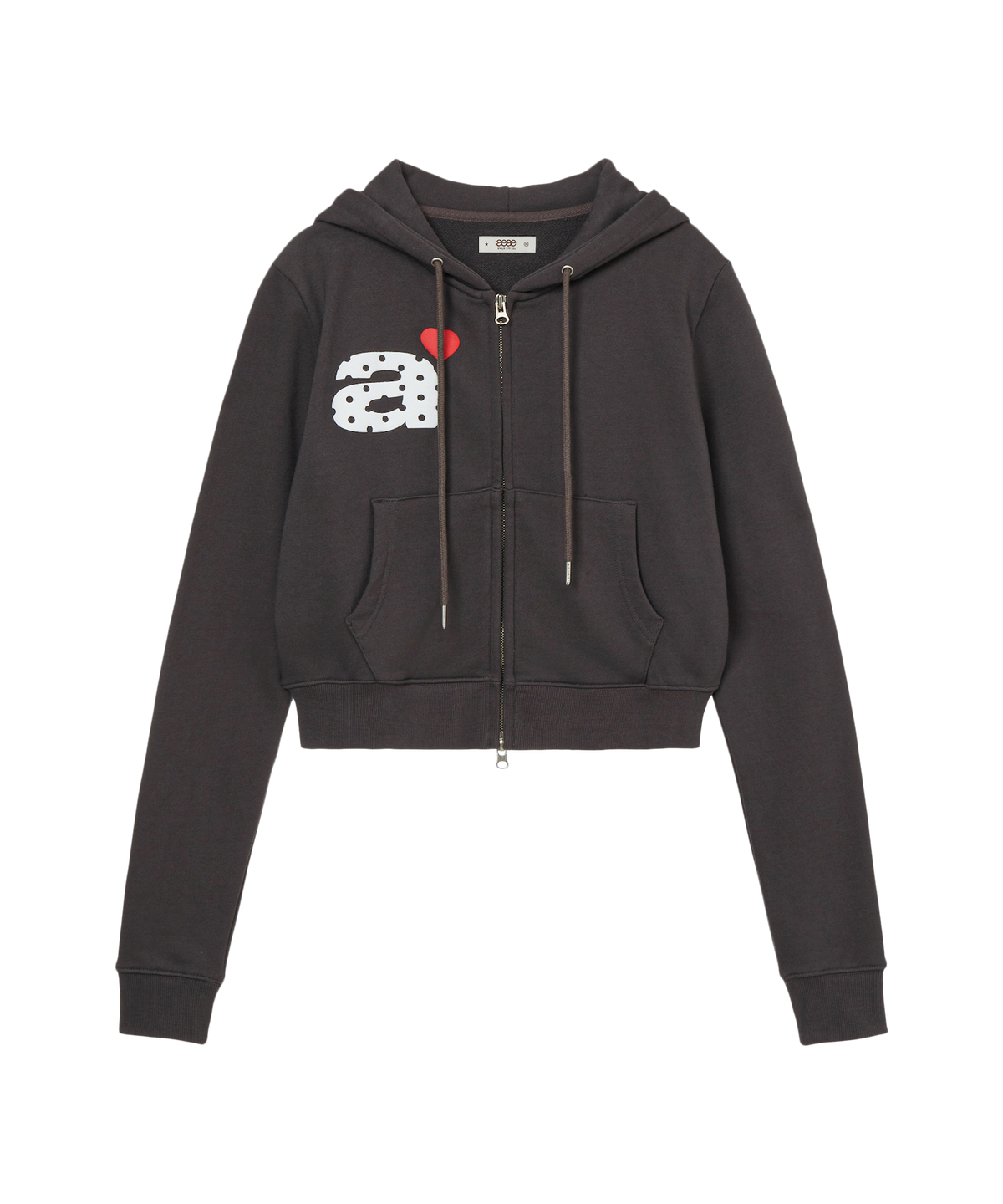 DOT SMALL LETTER CROP HOOD ZIP UP