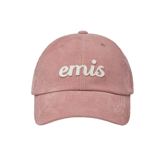 APPLIQUE CORDUROY BALL CAP-PINK