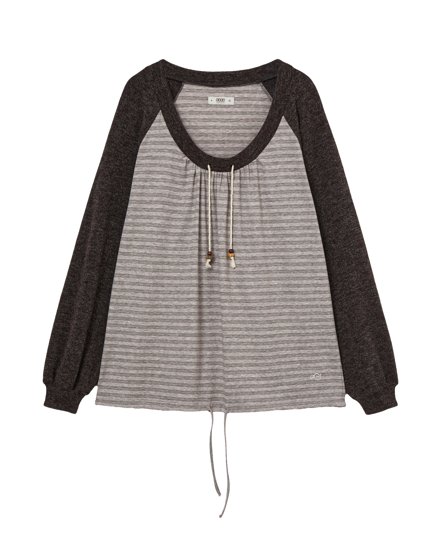 STRIPE DRAWSTRING TOP
