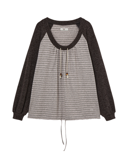 STRIPE DRAWSTRING TOP