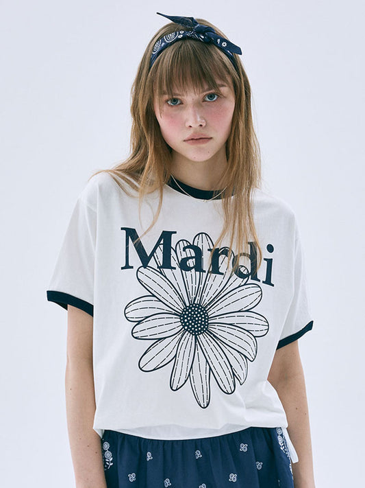RINGER TSHIRT FLOWERMARDI