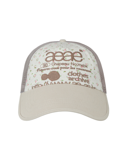 WEB LOGO FLOWER MESH CAP