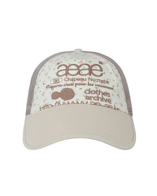 WEB LOGO FLOWER MESH CAP