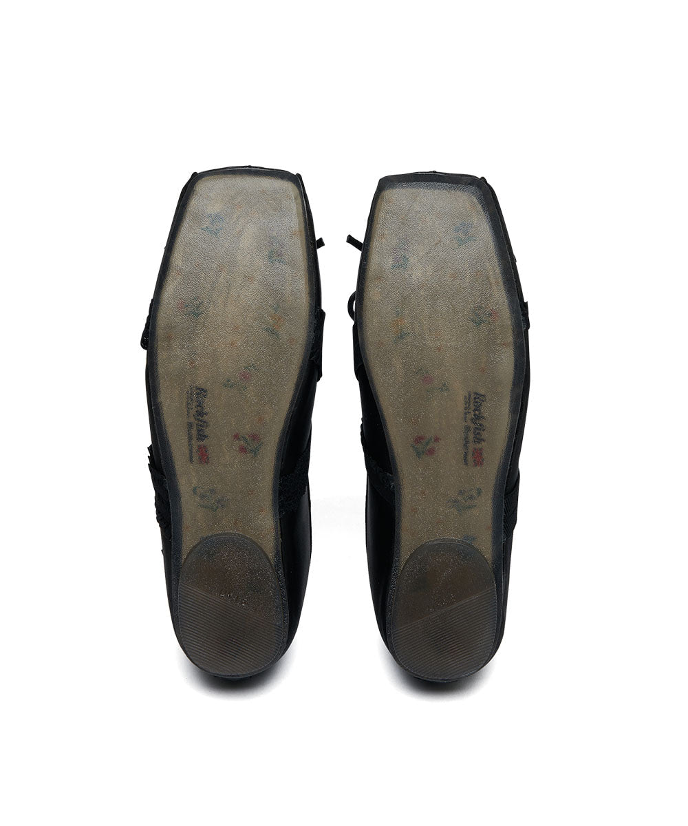 BANDING BALLET FLATS-BLACK