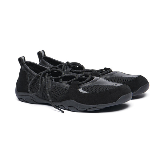 NICOLE WEAVING LACEUP SNEAKERS-BLACK