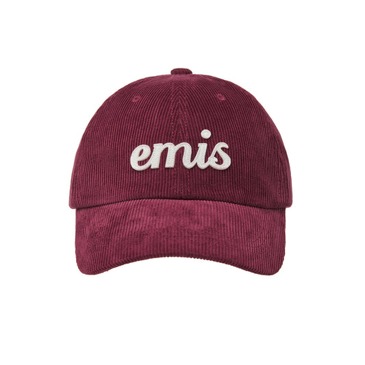 APPLIQUE CORDUROY BALL CAP-WINE