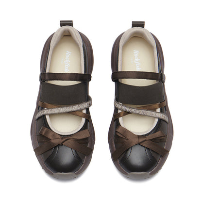 PUFFIN RIBBON BANDING SNEAKERS-BROWN