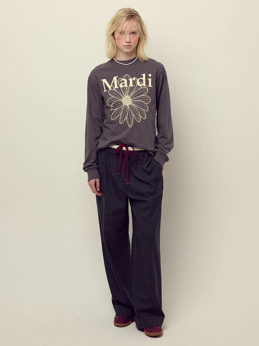WOOL TURN UP PANTS