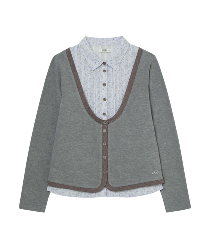 SHIRTS LAYERED CARDIGAN