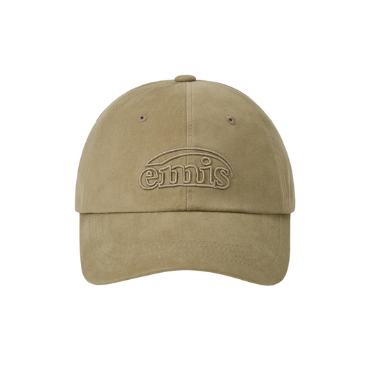 COTTON BRUSHED BALL CAP-BEIGE
