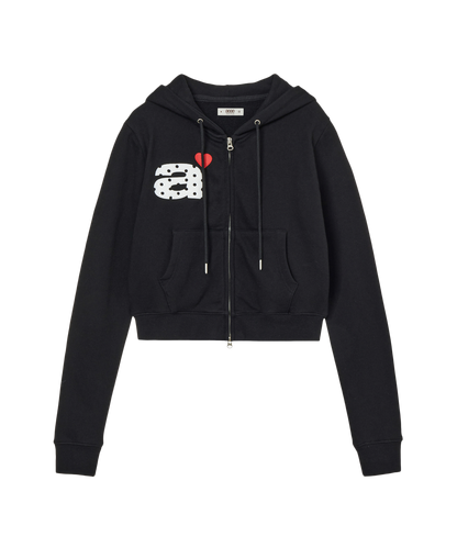 DOT SMALL LETTER CROP HOOD ZIP UP