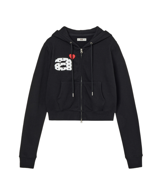 DOT SMALL LETTER CROP HOOD ZIP UP