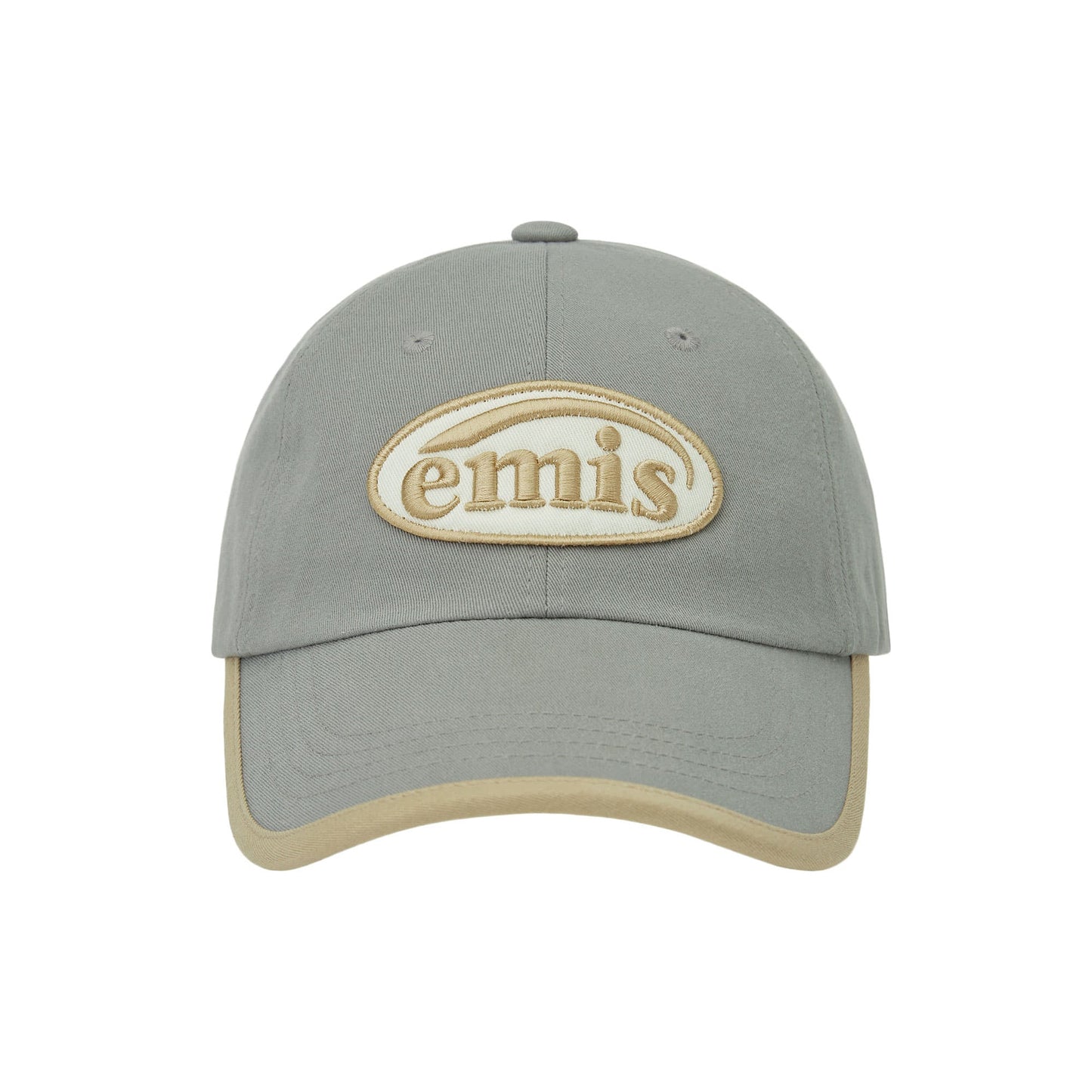 BEIGE TRIMMING BALL CAP-GRAY